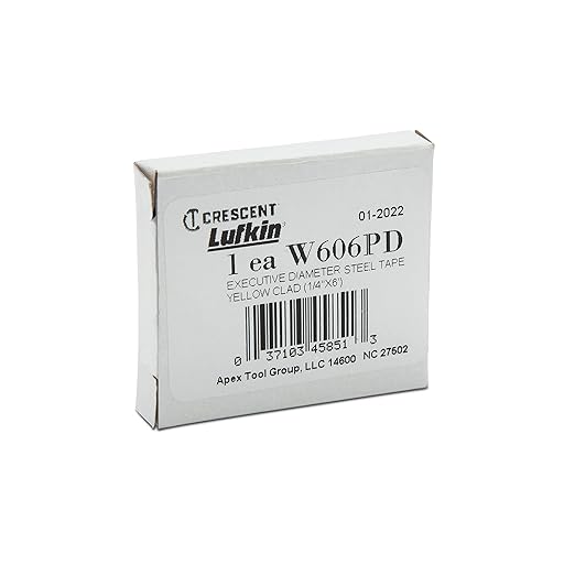 Crescent Lufkin 1/4" x 6' Executive® Diameter Yellow Clad A19 Blade Pocket Tape Measure - W606PD