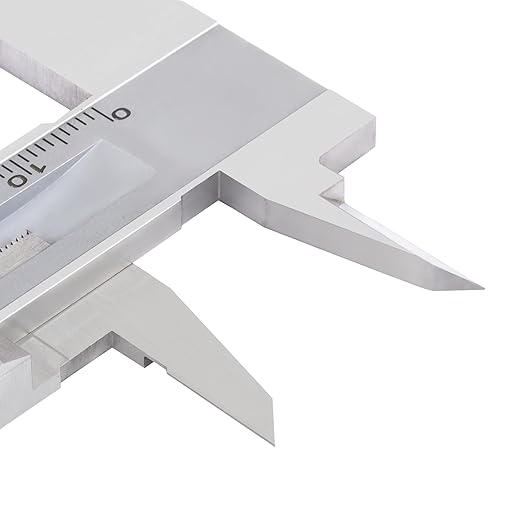 PEC Dial Caliper 0-200mm, Stainless Steel Precision Measuring Tool with Shock-Proof Dial, High Accuracy ±0.04mm