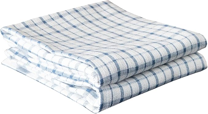 Ritz Wonder Towels, 30" x 20", 100% Cotton Kitchen Towels, Highly Absorbent, Large Size, Finely Woven, Lint Free, Streak Free Cleaning, Easy Care Towel Set, 2-Pack, Federal Blue
