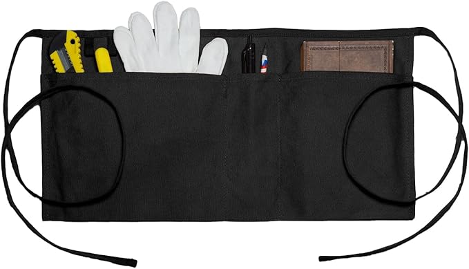 Canvas Work Waist Apron with 3 Pockets