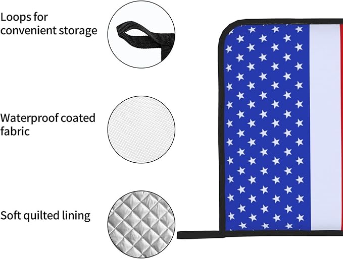 2Pcs Memorial Flag Pot Holders for Kitchen Clearance Heat Resistant Hot Pads for Cooking Baking Grilling