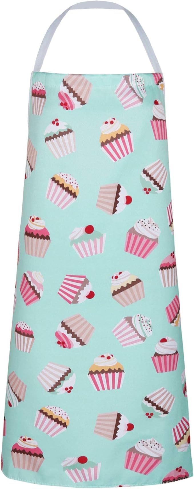 RosieLily Cute Cupcake Apron for Women & Girls - Blue Kitchen Apron for Cooking, Baking, Gardening & Grilling - Gift for Baker