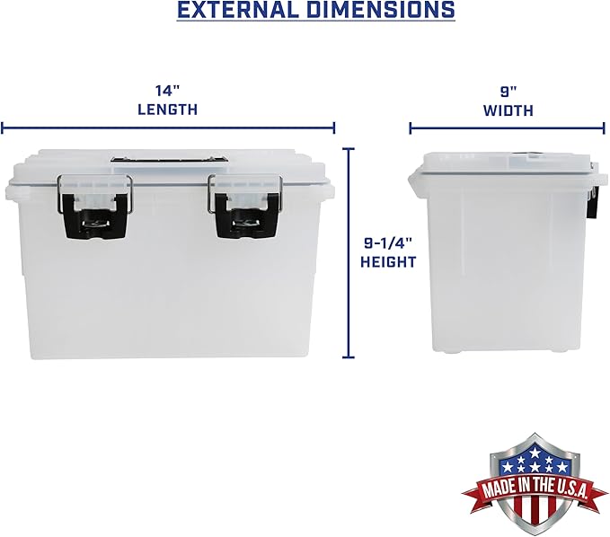Sheffield 12763 XL Transparent Storage Bins With Lids, 2-Pack Stackable Storage Bins, Made in USA, Lockable and Water-Resistant Containers with Lids, Plastic Containers for Home, Classroom, and Dorm