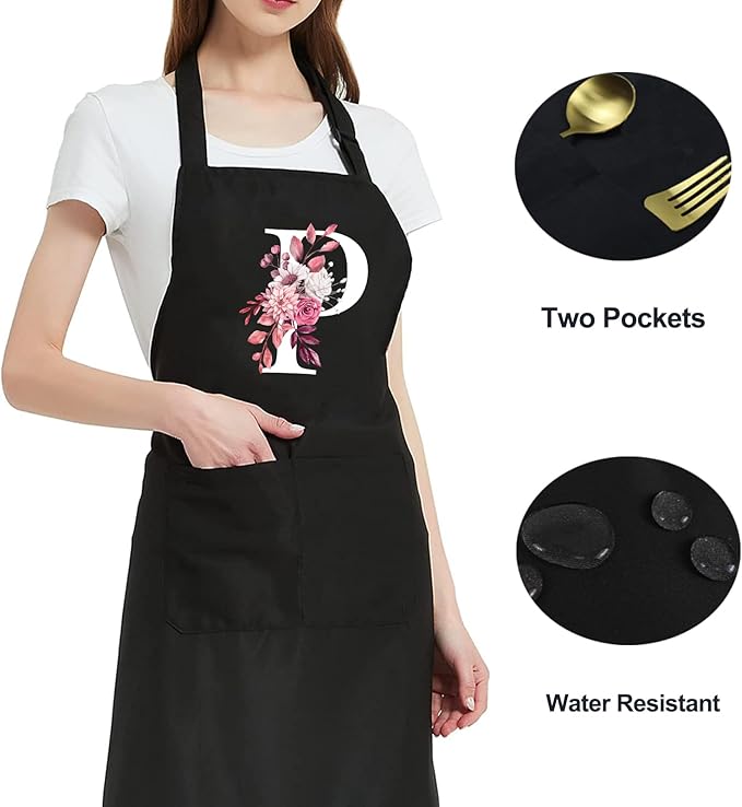 Personalized Aprons for Women with Pockets, Cute Aprons for Women Chef Baking, Cooking Gifts for Mom Birthday
