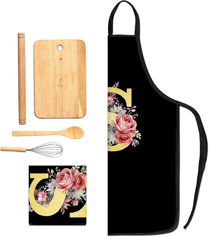 Monogrammed Aprons - A-Z Initial, Letter Aprons for Cooking and Baking