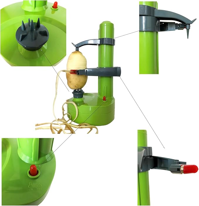 Electric Potato Peeler for Kitchen Vegetable Peelers for Zucchini Carrot Automatic Potato Peeler Electric Peeler Fruit Peeler for Apples Orange Mango Lemon Kiwi Rotate Express
