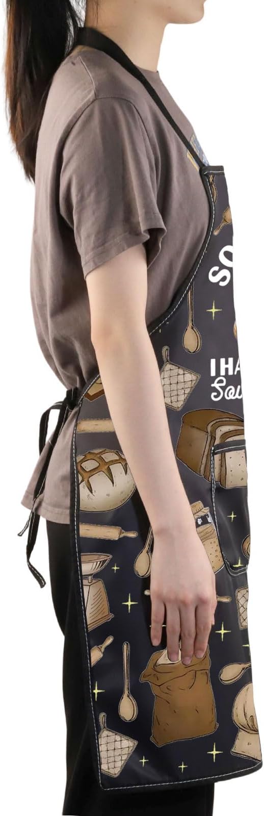 JNIAP Bread Baking Apron Bread Baker Aprons i Loaf Sourdough Baking Mom Gifts Baking Master Apron