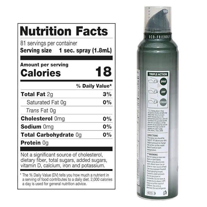 Mantova Extra Virgin Olive Oil Spray 8.5 oz. Spray Bottle - Manage Oil Amount - Great For Salads & Cooking, (Pack of 2)