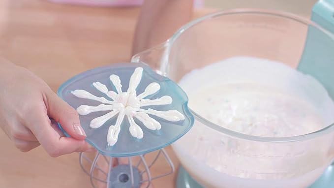Whisk Wiper® PRO compatible with KitchenAid Bowl-Lift Stand Mixers - Mix Without The Mess - The Ultimate Stand Mixer Accessory - Only Compatible With 6-Wire Whisks (Glass Blue)