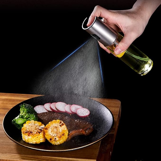Olive Oil Sprayer for Cooking Oil Spritzer Mister for Air Fryer Canola Vinegar Vegetable Oil Portable Mini Bottle Kitchen Gadgets for BBQ/Pan/Salads/Baking (1 Pack with Scale)