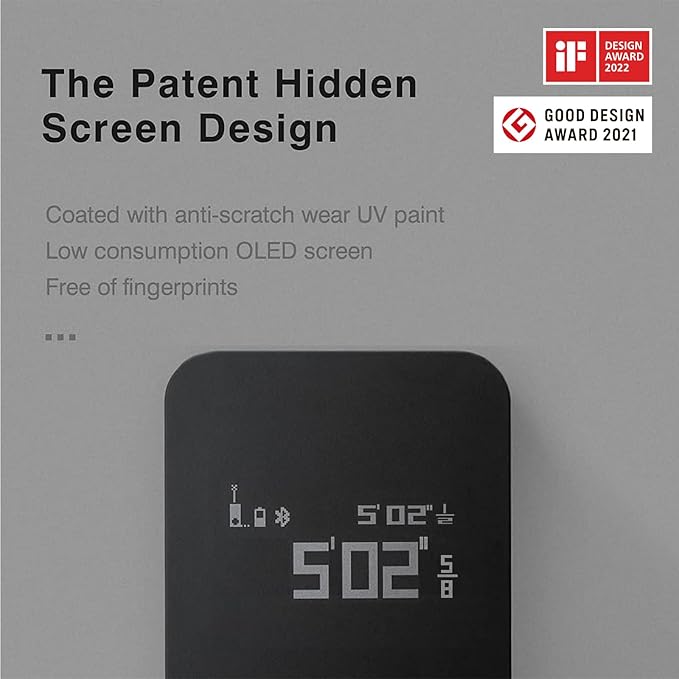 HOTO Laser Measuring Tool, Unique Gifts for Men Women, Pocket-Size 98Ft Laser Tape Measure ±2mm Accuracy, USB-C Rechargeable, OLED Display, Ft/M/in Unit, Real-time Data Sync, Cool Gadgets & Home Use