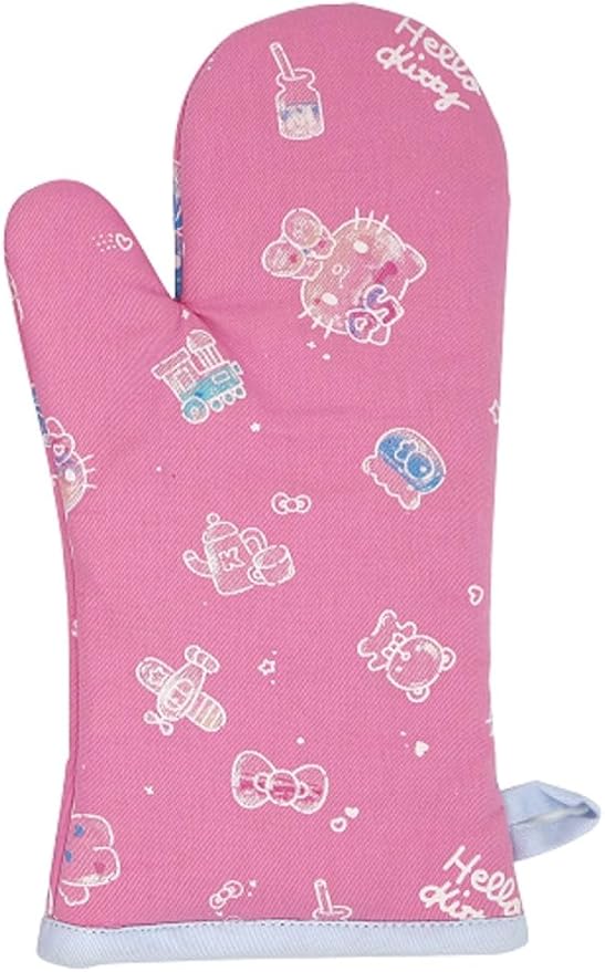 Handstand Kitchen Hello Kitty Print 28" Adult Apron and Pot Holder Set