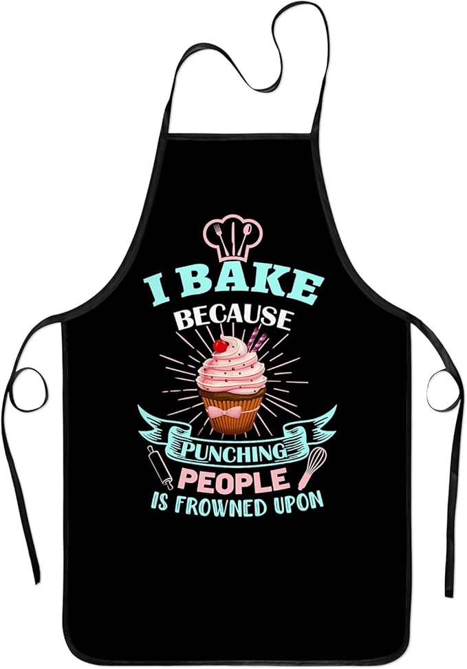 Baking Apron for Women I Baking Because People Is Frowned Aprons Gifts for Men Woman Family Friends