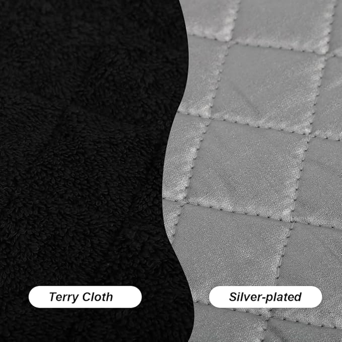 meioro 4-Pack Pot Holders for Kitchen High Heat Resistant Potholder, 100% Cotton Hot Pads, Quilted Terry Hot Pot Holder Set for Kitchens, Washable Trivet for Cooking and Baking 7x7 Inches (Black)