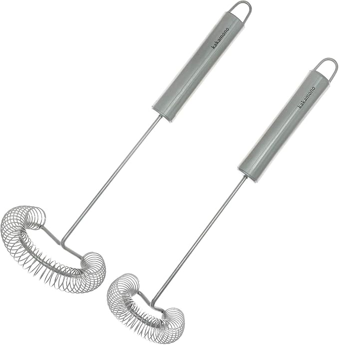 2pcsSet Egg Beater Stainless Steel Spring Egg Whisk, Kitchen Milk Egg Beater Whisking,Beating,Magic Hand Held Sauce Stirrer Frother…
