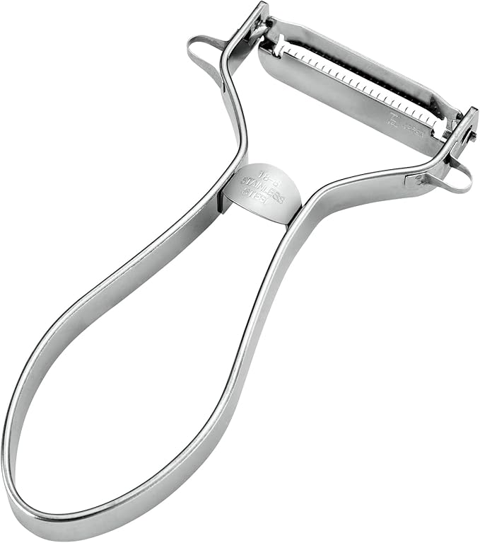Shimomura Kougyou PG-636 Professional Grade Rapid Tumor Peeler, Dishwasher Safe, Made in Japan, Silver