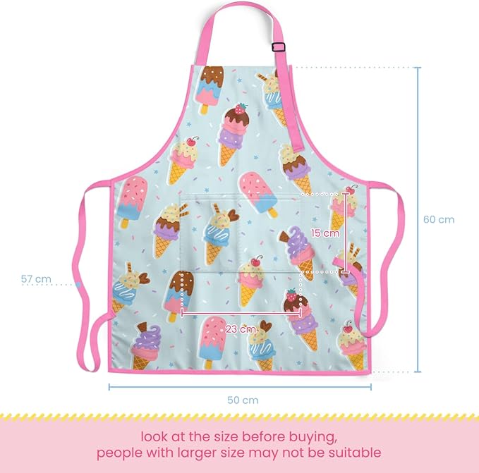 SANDJEST Kids Apron with Chefs Hat Set, Kitchen Apron Gifts