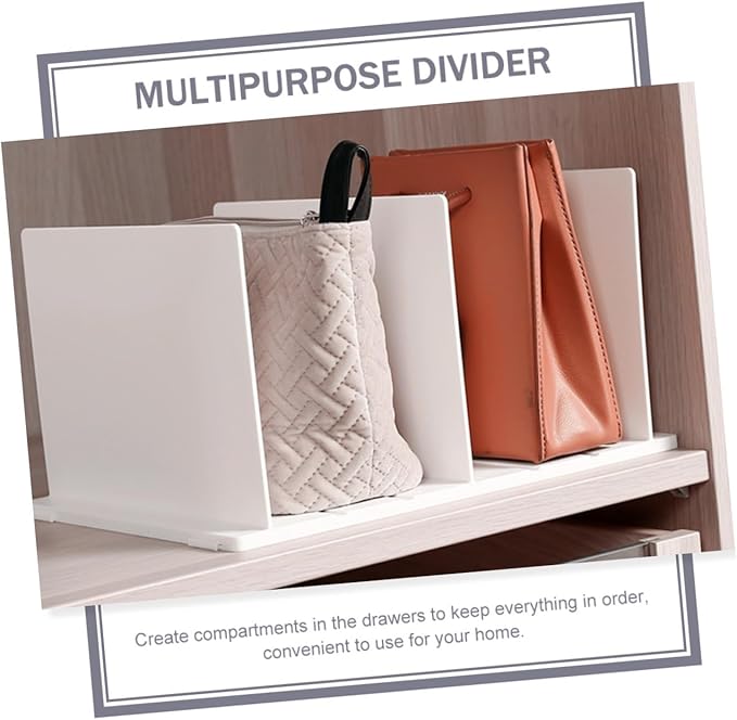 Angoily 1set Multipurpose Drawer Dividers White Storage Organizers for Home Bedroom Closet Kitchen Design for Custom Organization