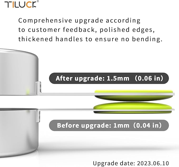 TILUCK measuring cups and magnetic measuring spoons set, stainless steel measuring cups, 6 double-sided stainless steel measuring spoons & 1 leveler (14)