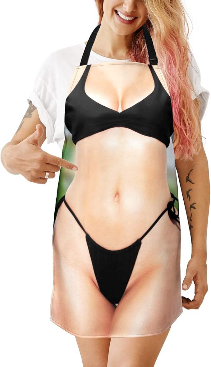 Sexy Aprons for Women Funny Kitchen Cooking Apron for House Warming Party Christmas Gag Gift Exchange