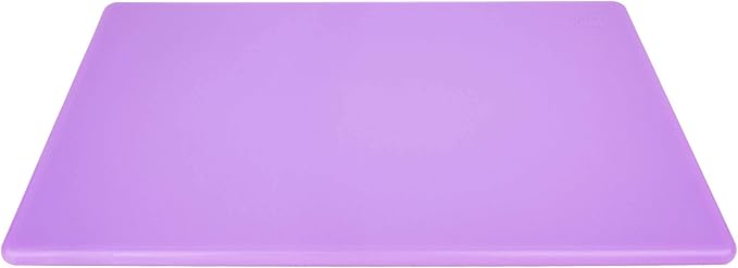 Commercial Purple Cutting Board for Allergens - 18 x 12 Inch Restaurant Approved 1/2" HDPP Plastic, Food Sensitivities and Allergies Color Coded
