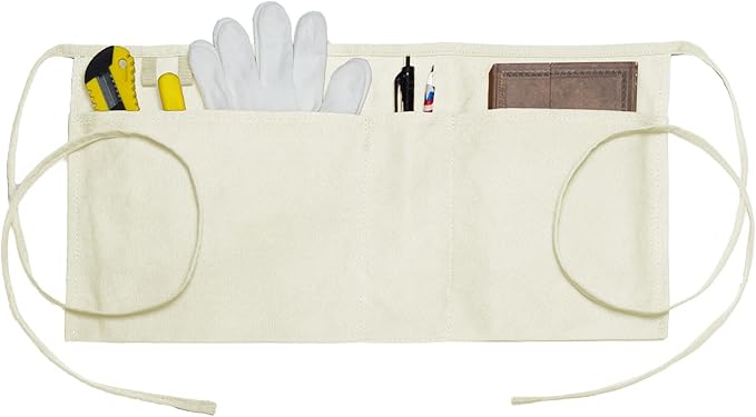 Canvas Work Waist Apron with 3 Pockets