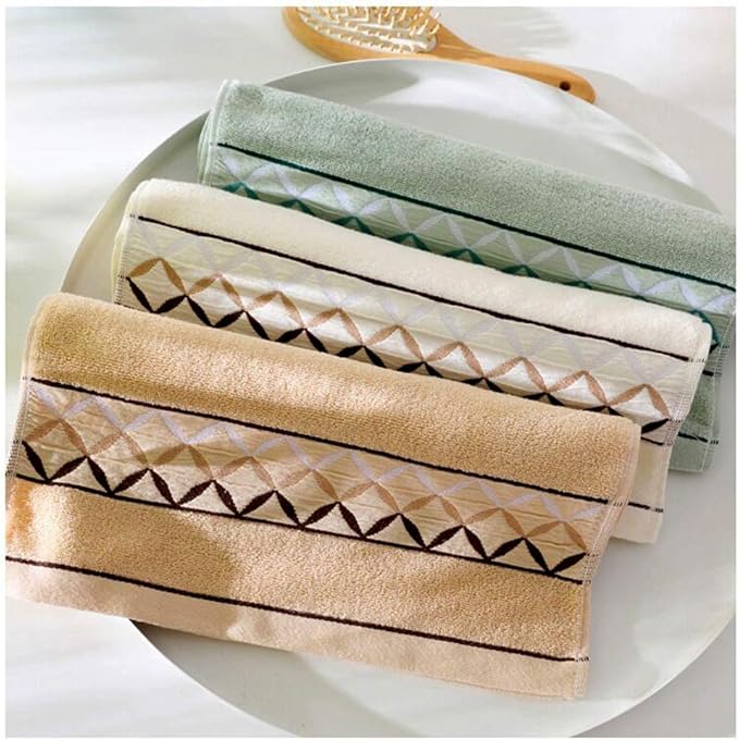 4 Pack Cotton Hand Towels,100% Cotton Face Towels, with Print Super Soft and Highly Absorbent for Bathroom (14 x 30 Inch)(Maoj-4P)