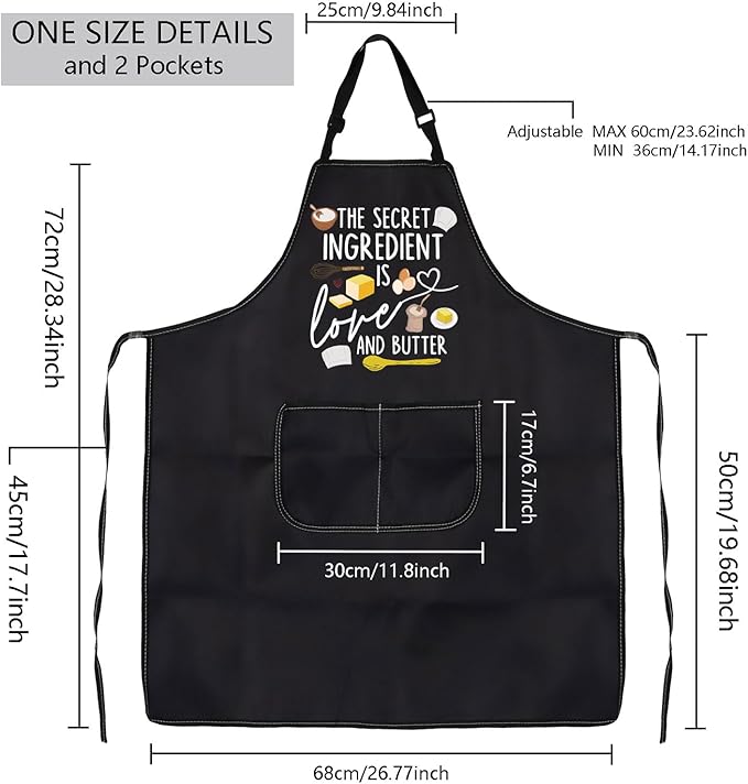 MBMSO Baking Apron the Secret Ingredient is Always Love Apron Baker Gifts Baking Cooking Gifts for Bake Lover Kitchen Apron