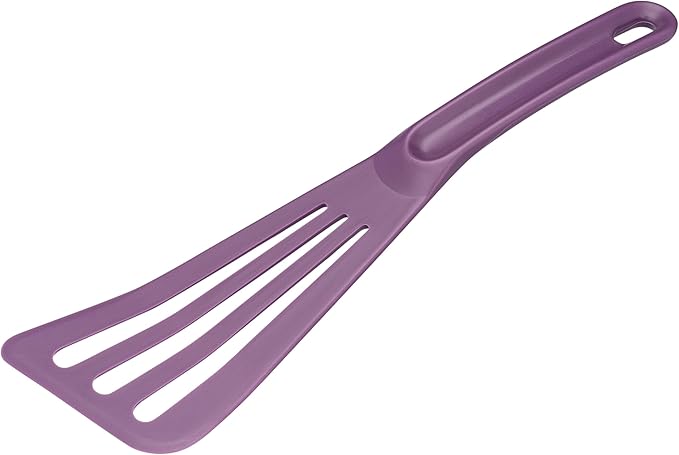 Matfer Bourgeat Exoglass® High Temperature Slotted Pelton Spatula/Turner, Purple