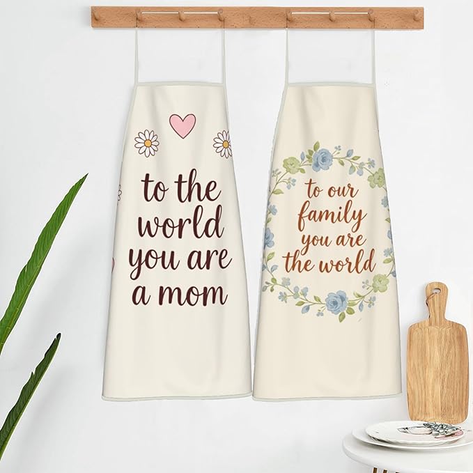 Mothers Day Gifts Womens Aprons for Cooking,Gifts for Mom Anniversary Valentine's Day,Birthday Gifts for Women,Funny Kitchen BBQ Painting Matching Apron