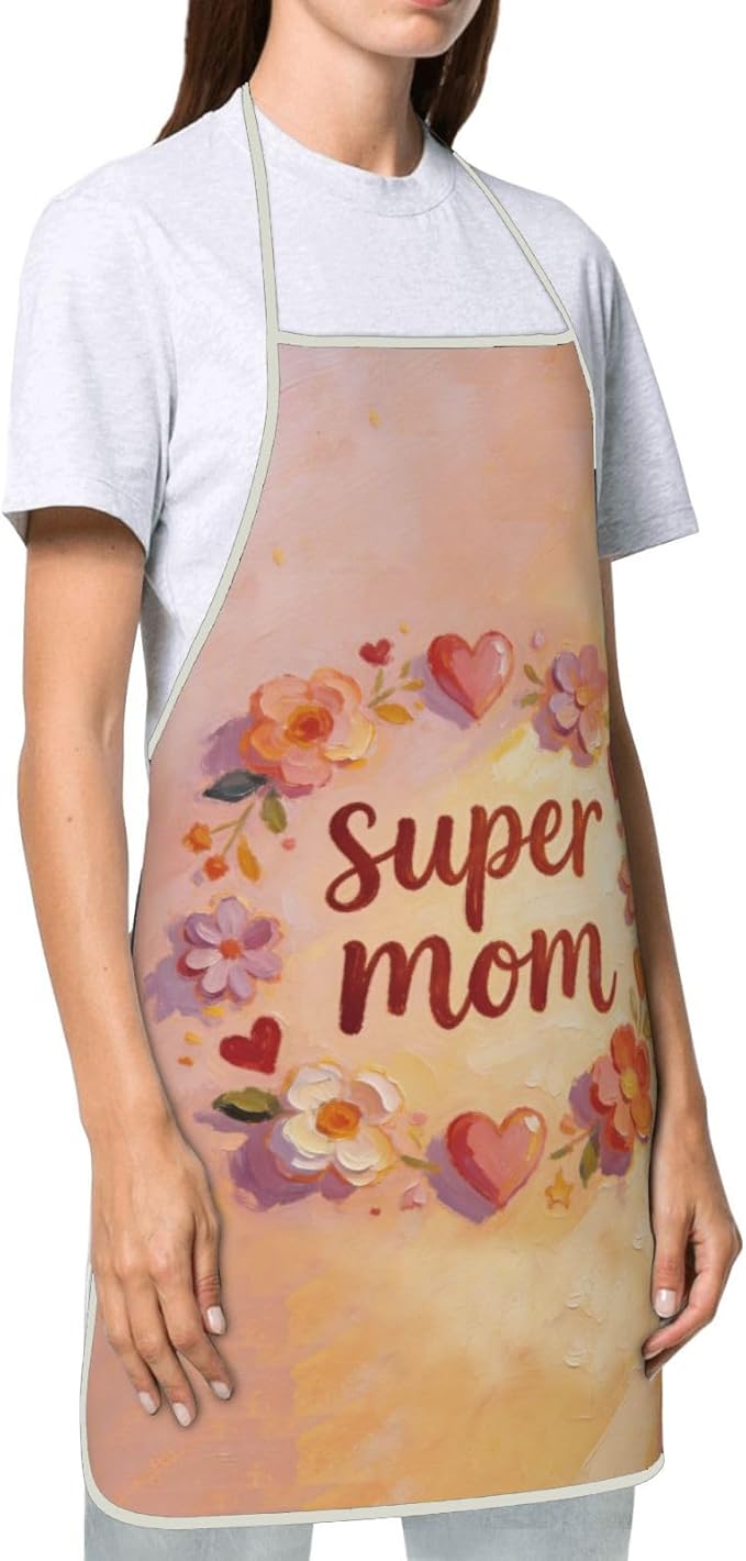 Mothers Day Gifts Womens Aprons for Cooking,Gifts for Mom Anniversary Valentine's Day,Birthday Gifts for Women,Funny Kitchen Painting Matching Apron