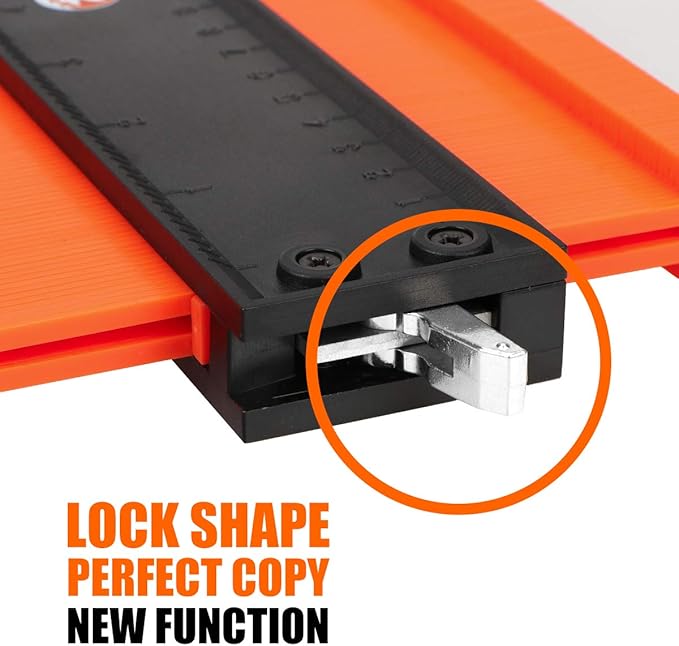 Saker Contour Gauge Tool for Woodworking & DIY, Profile Gauge with Lock,Father's Day Gift for Him Men, Accurate Shape Duplicator for Flooring, Tile, Trim & Home Improvement Projects