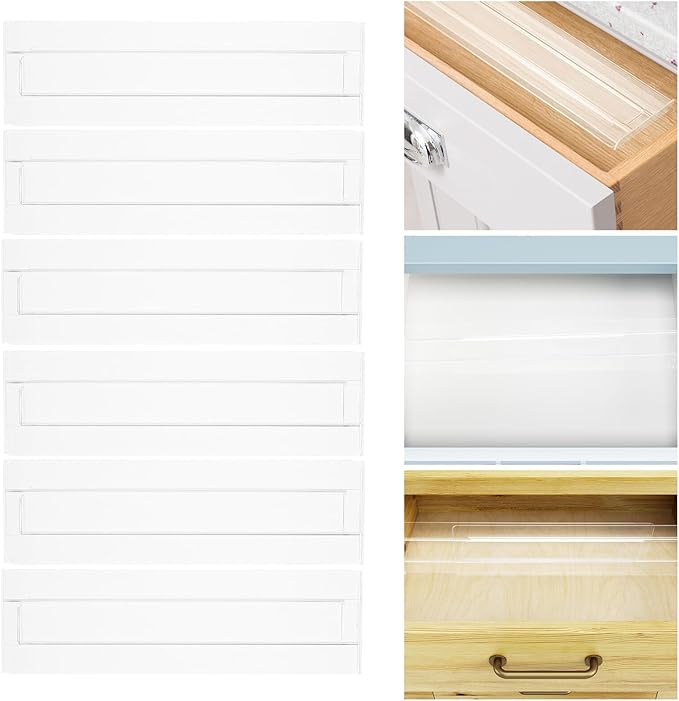 LALAFINA 4pcs Plastic Multipurpose Drawer Dividers Adjustable Kitchen and Closet Storage Partition Boards for Underwear Socks Organization