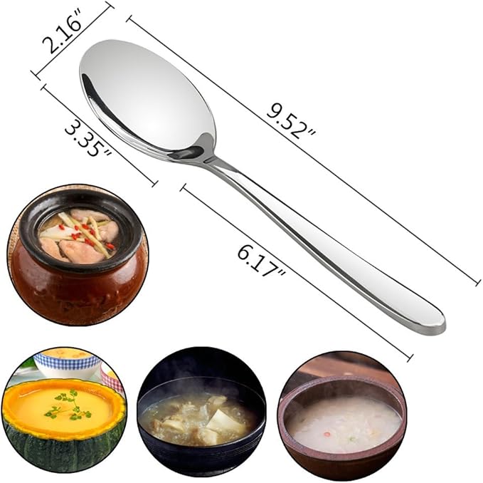 Kekow 8-Piece Stainless Steel Buffet Serving Spoons