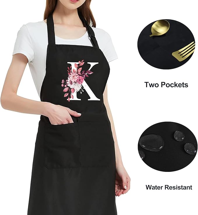 Personalized Aprons for Women with Pockets, Cute Aprons for Women Chef Baking, Cooking Gifts for Mom Birthday