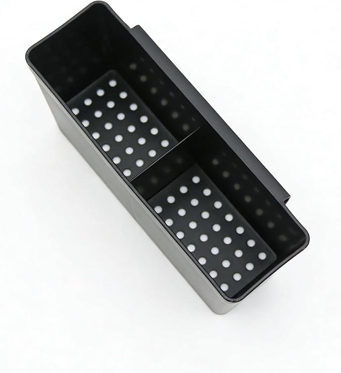 SANNO Flatware Cutlery Holder,Hanging Utensil Holder,Cutlery Drainer Caddy,Spoon and Fork Organizer,2 Compartment Attach to Dish Drying Rack