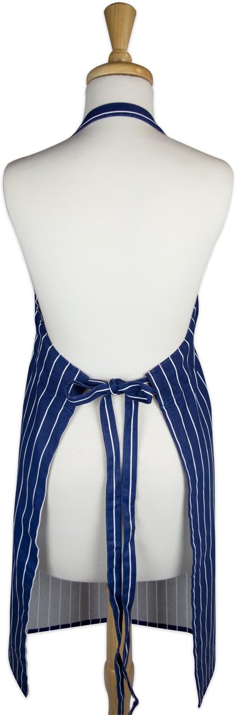 DII Professional and Commercial Grade, Chef Stripe Kitchen, Apron, Nautical Blue