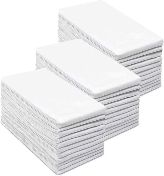 Simpli-Magic Flour Sack Kitchen Towels 24"x24" (12 Pack) – 100% Cotton, Lint-Free, High Absorbent Tea Towels – Perfect for Dish, Baking, Crafting