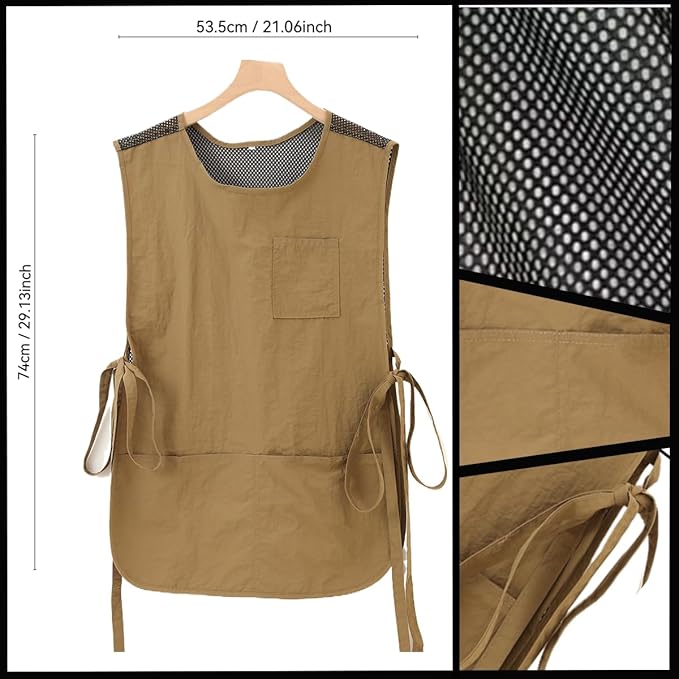 Chef Apron-Cross Back Apron for Men Women with Adjustable Straps and Large Pockets,Canvas