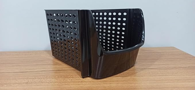 Skywin TidyFriend Plastic Stackable Storage Bins for Pantry -4 Pack Stackable Bins For Organizing Food, Kitchen, and Bathroom Essentials (Black)