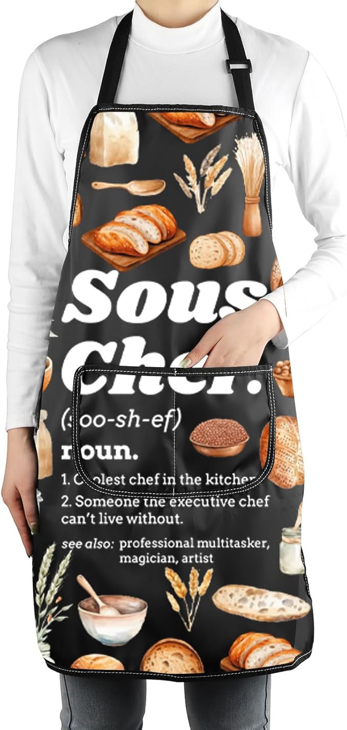 VAMSII Sous Chef Apron Gift for Chefs Cooking Lover Gift BBQ Griller Culinary Gift Pastry Sous Chef Gift Baking Themed Gift