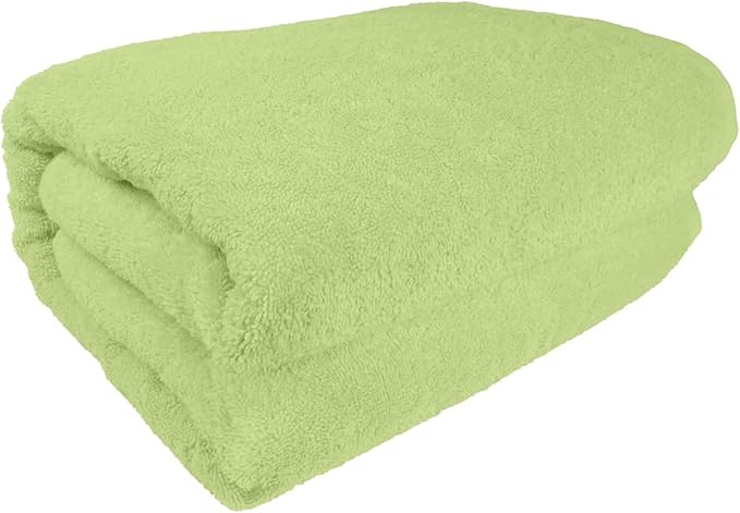 Classic Turkish Towels CTT - Premium Turkish Jumbo Bath Sheet, 100% Turkish Cotton, Absorbent & Ultra Comfy Bath Towel Sheets for Hotel & Spa | 40"x80" (Green)