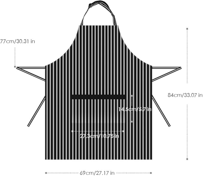 Syntus Apron for Men Women, Adjustable Cooking Kitchen Chef Aprons with 2 Pockets, Cotton/Polycotton/Polyester