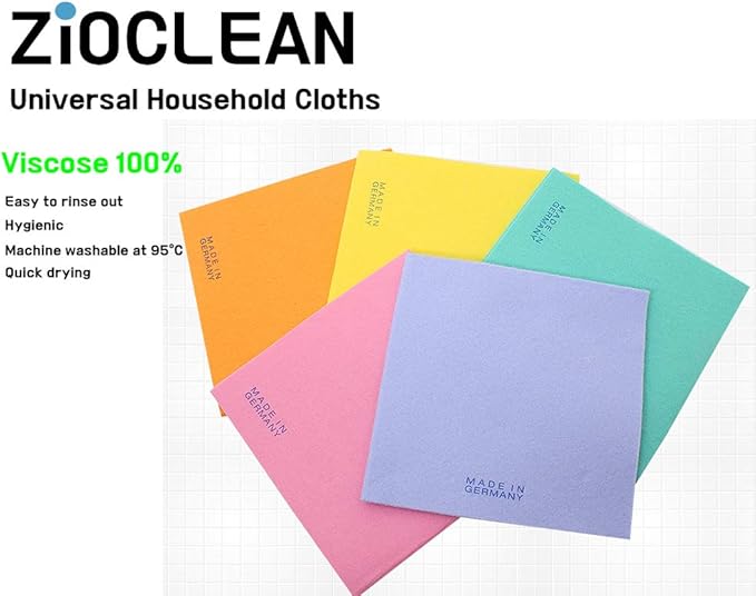 15 Pack German Universal Household Color Dish Cloths inch,Wide Size Machine Washable Super Absorbent, Drying Non-Woven Fabric Viscose Kitchen Cleaning Cloth Yellow, Green, Pink