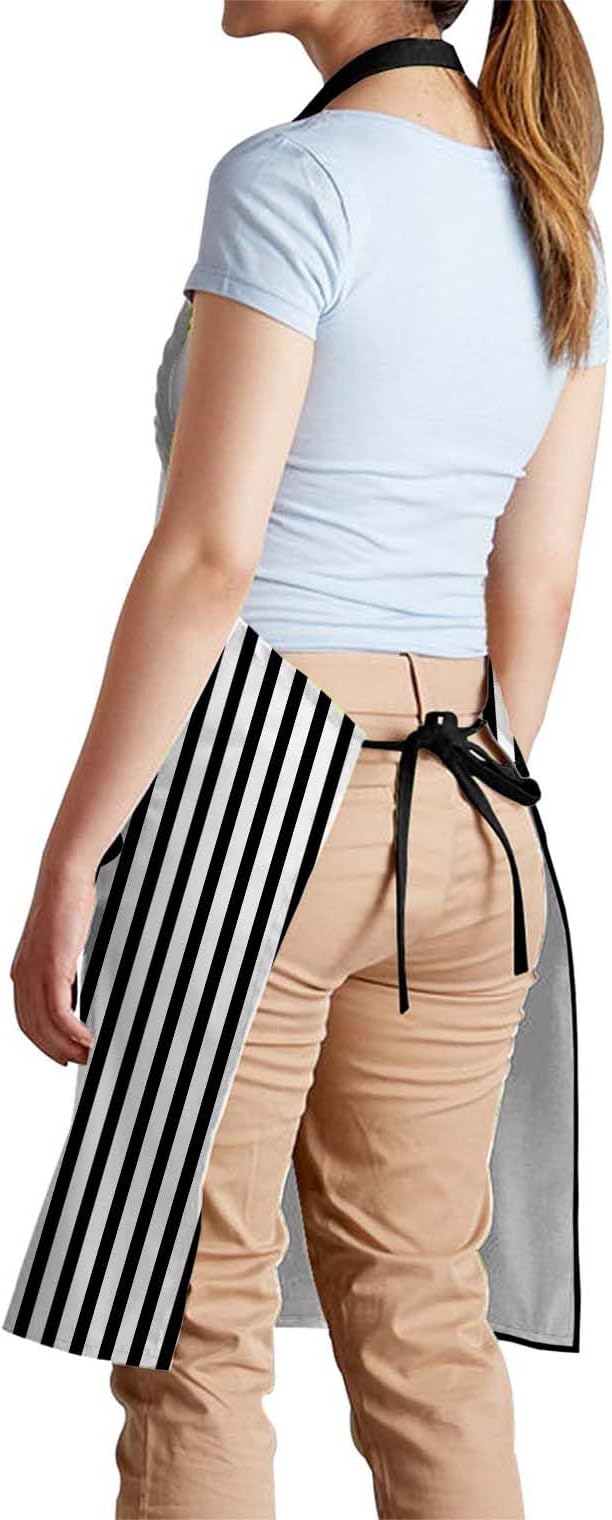 oFloral Black Cat Face Apron for Men and Women, Cooking and Baking Apron, Kitchen Bibs