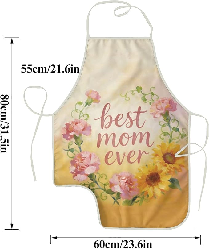 Mothers Day Gifts Womens Aprons for Cooking,Gifts for Mom Anniversary Valentine's Day,Birthday Gifts for Women,Funny Kitchen Painting Matching Apron