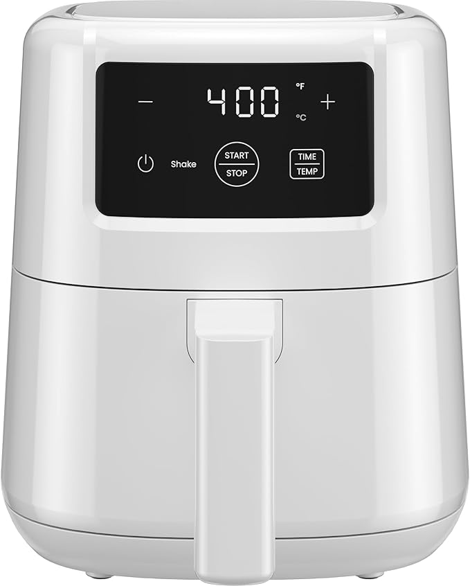 CHEFMAN 2 Qt Mini Air Fryer – Digital Space-Saving Compact Air Fryer with Nonstick and Dishwasher Safe Basket, Quick & Easy Meals in Minutes, Features Digital Timer and Shake Reminder – White