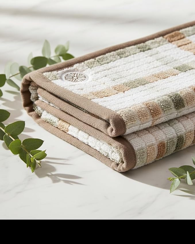 BIOLINEN 6-Piece Luxury Towel Set Blush 2 Bath Towels, 2 Hand Towels, 2 Washcloths Soft Absorbent Cotton Towel Pack for Bathroom, Home, Gym & Travel