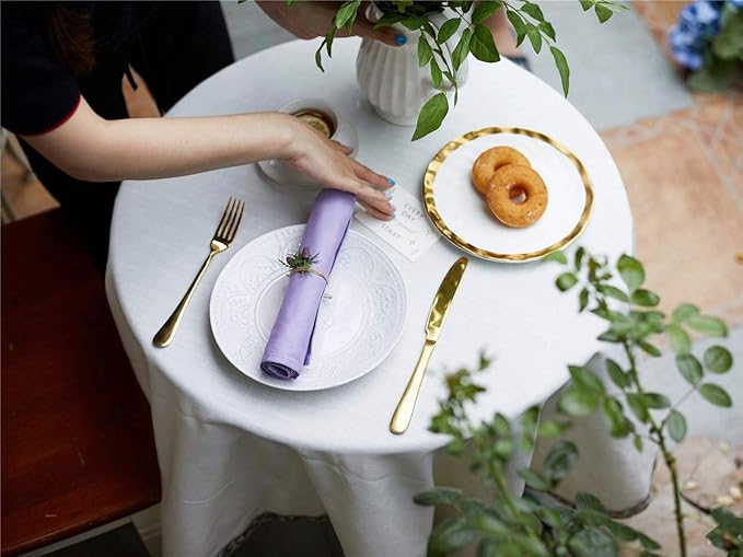 Lavender Cloth Napkins Set of 6,Cotton Napkins 18x18 Inch,Light Purple Table Napkins for Spring Table Decorations,Thick,Reusable,Easy Care (Lavender)