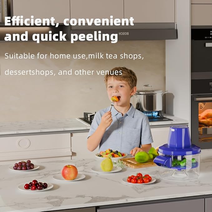 Electric Grape Peeler, Rechargeable Portable Smart Automatic Peeling Machine, Easy Peeling and Cleaning, for Garlic, Small Fruits, Vegetables Automatic Skin Remover Peeling Tool